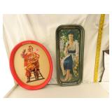 2 Coca Cola Trays -1 is a 1921 Reproduction made