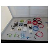 Group of Pierced Earrings and Bracelets