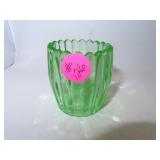 Vintage Green Depression Glass Tooth Pick Holder
