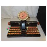 Vintage Marx Pressed Steel Dial Typewriter =