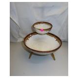Vintage Pfaltzgraff Chip & Dip Set = 10' x 8&1/2'