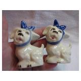 VINTAGE MUGSY TOOTHACHE DOG SALT & PEPPER SHAKERS