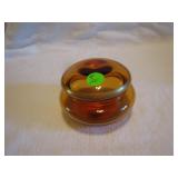 Vintage Covered Vanity Jar 4&1/4" x 2&3/4"
