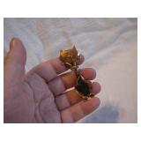 Cute Vintage Copper Cat Brooch Pin 2&3/4"