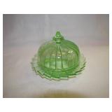 Beautiful Green Depression Glass Sierra Pinwheel