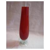 Vintage 8" Red Vase