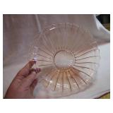 Pink Depression Glass Sierra PinWheel Bowl 8&1/2"