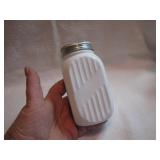 Vintage 5" Milk Glass Shaker Dented Lid