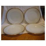 4 Vtg Fire King 9" Plates
