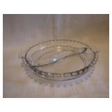 Vintage Imperial Candlewick 6&1/2" Divided Dish