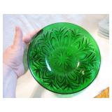 Anchor Hocking 8" Green Bowl