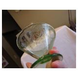 Vintage Green Depression Glass Sherbet 3"