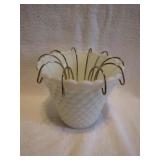 4" Vintage Hobnail Flower Pot