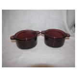 2 SingleServe Individual Casseroles 4&1/2"No Lids