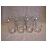 8 Vtg Opalescent 3&3/4" Juice Glasses