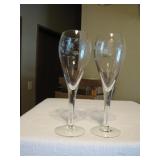 2 Champagne Stems 7&3/4" Signed PH PrincessHouse?