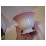 Pretty Pink & White Hand Blown Bowl