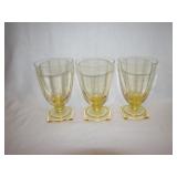 3 Vtg Heisey Carcassone Sahara WaterGoblets 5&1/2"