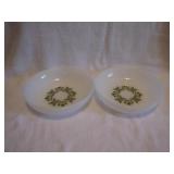 2 Vintage Anchor Hocking Soup Bowls 6&5/8"