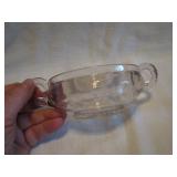 Antique Cream Soup Bowl Purple Hue