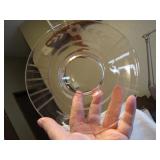 Pink Depression Glass 6&3/4" Etched Plate