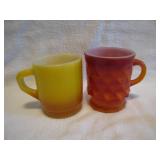 2 Vintage Fire King Coffee Cup Mugs