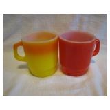 2 Vintage Fire King Coffee Cup Mugs