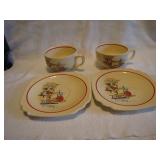 2 Vtg HOMER LAUGHLIN Hacienda Cups & Saucers