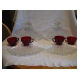 8 Piece Ornate Vintage Snack Sets