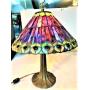 Gorgeous Stain glass lamp w/ Crystal Finial