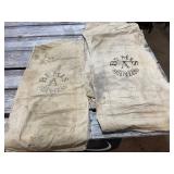 Old seed burlap sacks 