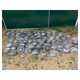Vintage hubcap collection