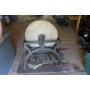 Vintage sharpening stone with original stand