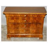 A 19TH C. FRENCH LOUIS PHILIPPE STYLE BOOKMATCHED