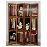 A 20TH C. FOUR-PANEL SCREEN WITH TROMPE-L