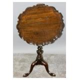A DIMINUTIVE 19TH C. MAHOGANY TILT-TOP TABLE