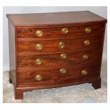 AN EARLY 19TH CENTURY MASSACHUSETTS BOW FRONT CHES