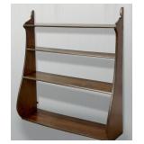 A NEW ENGLAND MAHOGANY WHALE TAIL WALL SHELF CIRCA