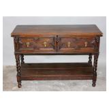 AN EARLY 20TH CENT OAK WILLIAM AND MARY STYLE SERV