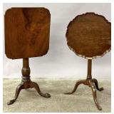 TWO 19TH CENTURY MAHOGANY TILT-TOP TABLES