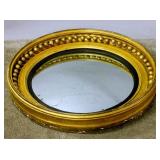 A LARGE 18TH C. GILT GESSO BULLSEYE CONVEX MIRROR