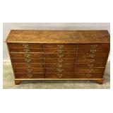 AN OUTSTANDING 19TH C. BURLWOOD CHEST W/24 DRAWERS