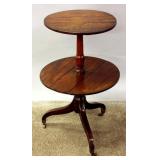 A 19C. ENGLISH HEPPLEWHITE DROP-LEAF DUMB WAITER