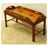 A FINE LATE 19TH C. ENGLISH BUTLER'S TRAY TABLE