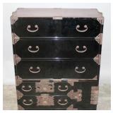 AN ANTIQ. JAPANESE MERCHANT'S CHEST W/IRON MOUNTS