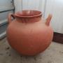 Large clay planter pot; 13"