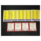 1990 Insert / Checklist Football 9 Card Lot