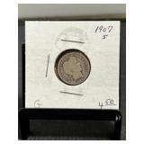 1907S Barber Dime