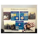 1957D 90% Silver Coins & Stamp Collection