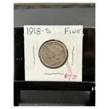 1918S Mercury Dime